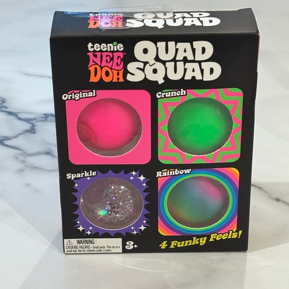 Teenie Nee Doh Quad Squad - Pink and Green Sensory Balls - Picture 3 of 3